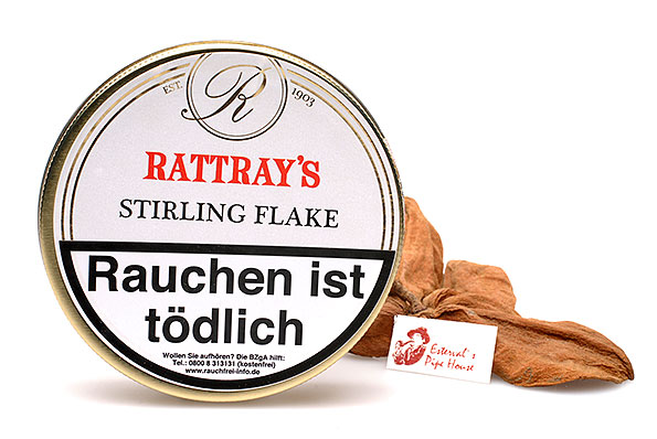 Rattrays Stirling Flake Pipe tobacco 50g Tin  Rattrays Stirling Flake Pipe tobacco 50g Tin
